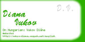 diana vukov business card